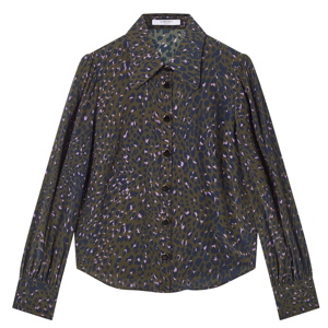 L.K. Bennett Sonya Multi Animal Print Silk Blouse
